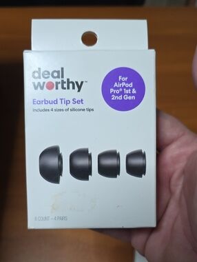 deaworthy Earbud Tip Set – Black Silicone Replacement Tips for AirPod Pro